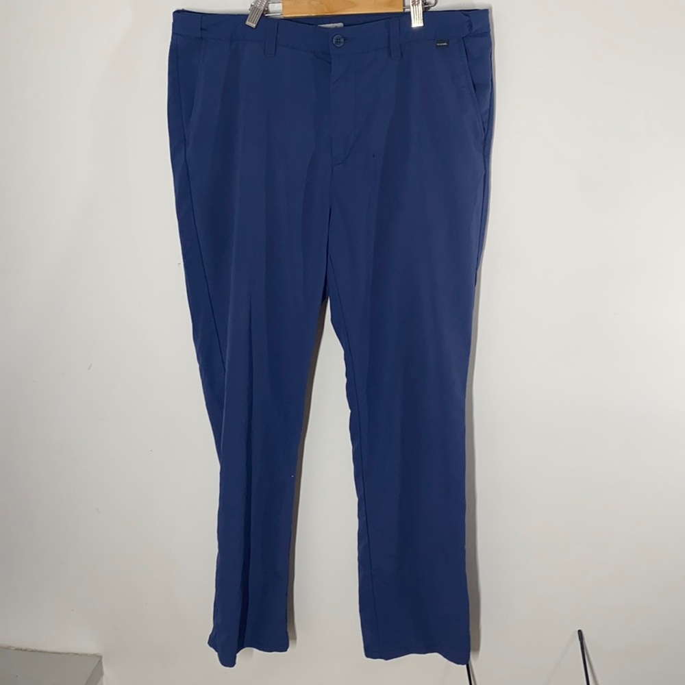 Travis Mathew royal blue straight leg nylon blend chinos 38X32